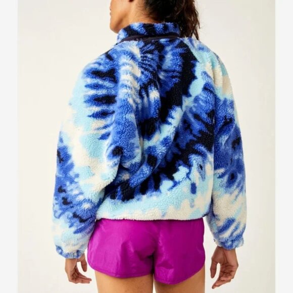 Free People Rocky Ridge Pullover in Ocean Tie Dye Combo XS NWT - Picture 7 of 12